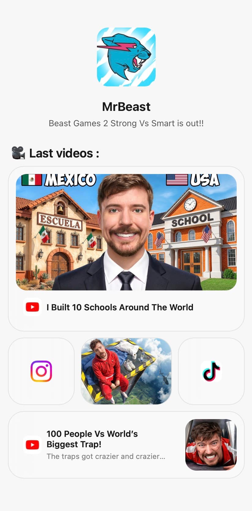 Clickslab link in bio page on mobile